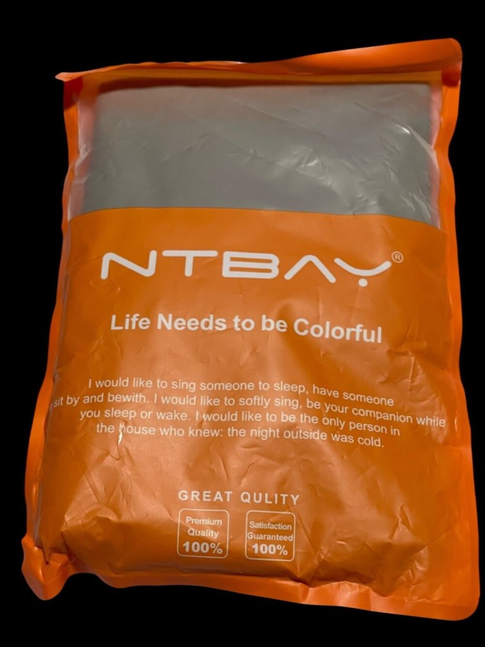 NTBAY Microfiber Pillowcase Body 20" X 54" Smoke Gray Premium Quality Bedding